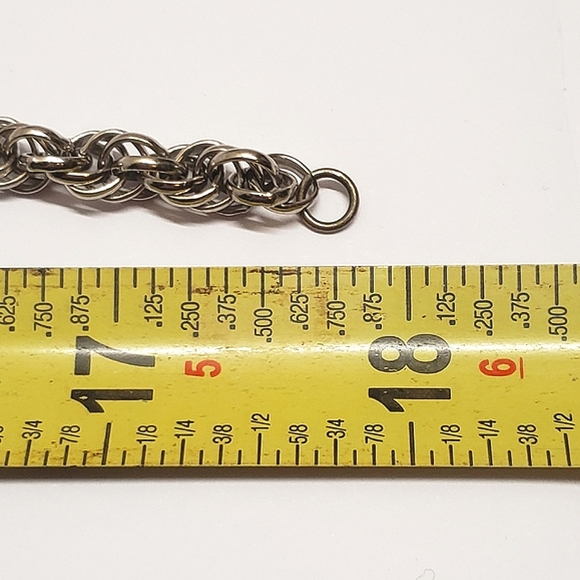 Vintage Silver Rope Twist Chain Link Necklace 18" Chain Necklace - Picture 7 of 12